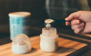 baby cereal in formula bottle
